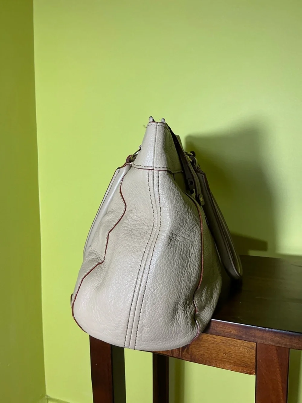 kate spade Cream Leather Shoulder Bag